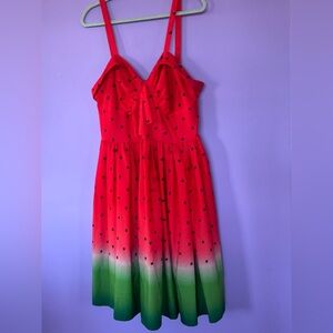 Red and Green Watermelon Dress